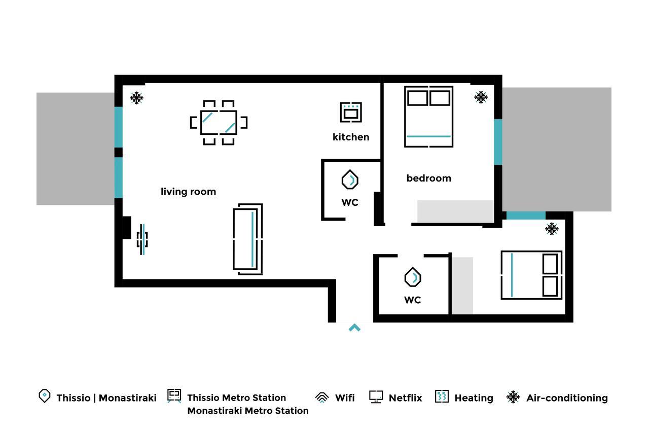 Stylish And Spacious 2Bd - Thiseio By Upstreet Athen Eksteriør billede